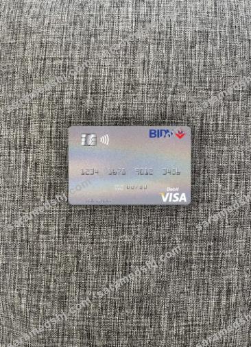 Vietnam BIDV visa debit card photolook front